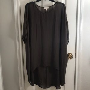 Boho artsy green top size L